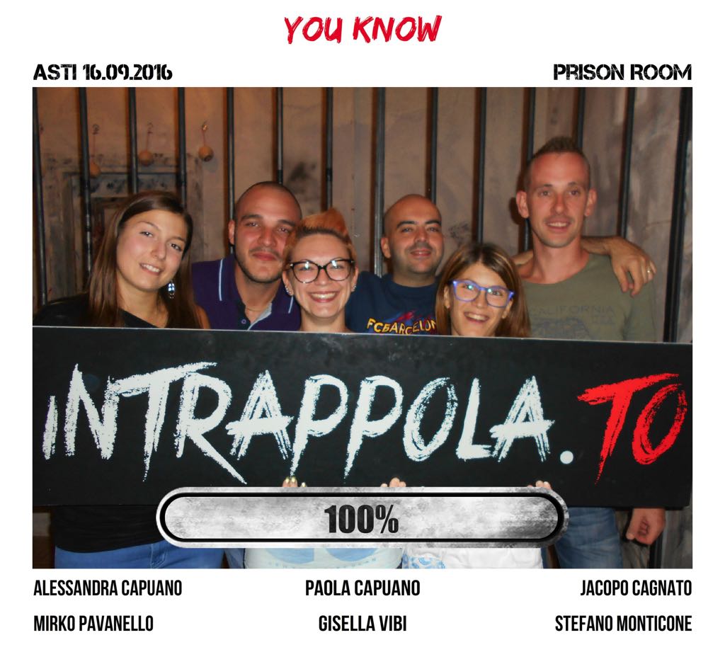 Il gruppo You know è fuggito dalla nostra escape room Prison Room