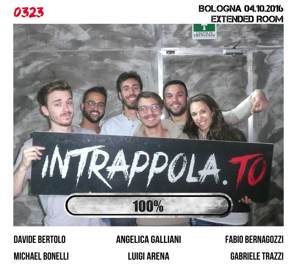Il gruppo 0323 è fuggito dalla nostra escape room Extended Room