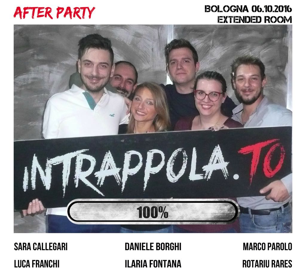 Il gruppo After Party è fuggito dalla nostra escape room Extended Room