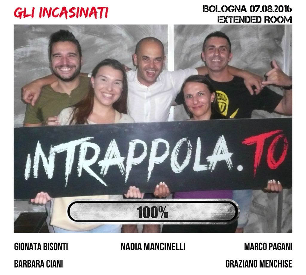 Il gruppo Gli incasinati è fuggito dalla nostra escape room Extended Room