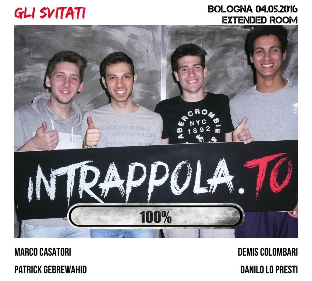 Il gruppo Gli svitati è fuggito dalla nostra escape room Extended Room