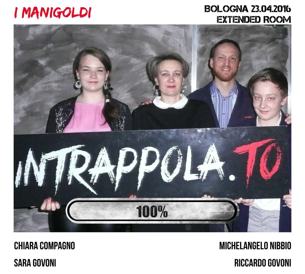Il gruppo I Manigoldi è fuggito dalla nostra escape room Extended Room