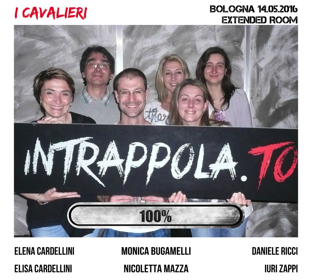 Il gruppo I cavalieri  è fuggito dalla nostra escape room Extended Room