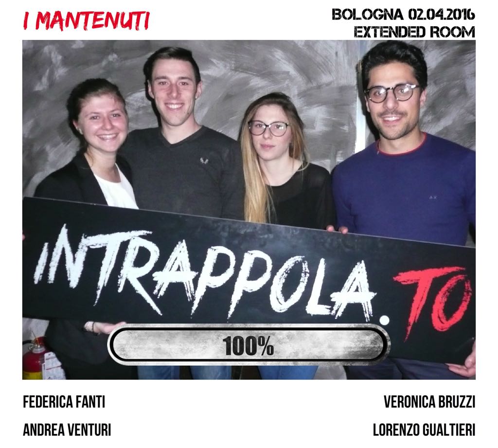 Il gruppo I mantenuti  è fuggito dalla nostra escape room Extended Room