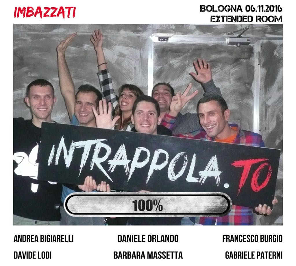 Il gruppo IMBAZZATI è fuggito dalla nostra escape room Extended Room