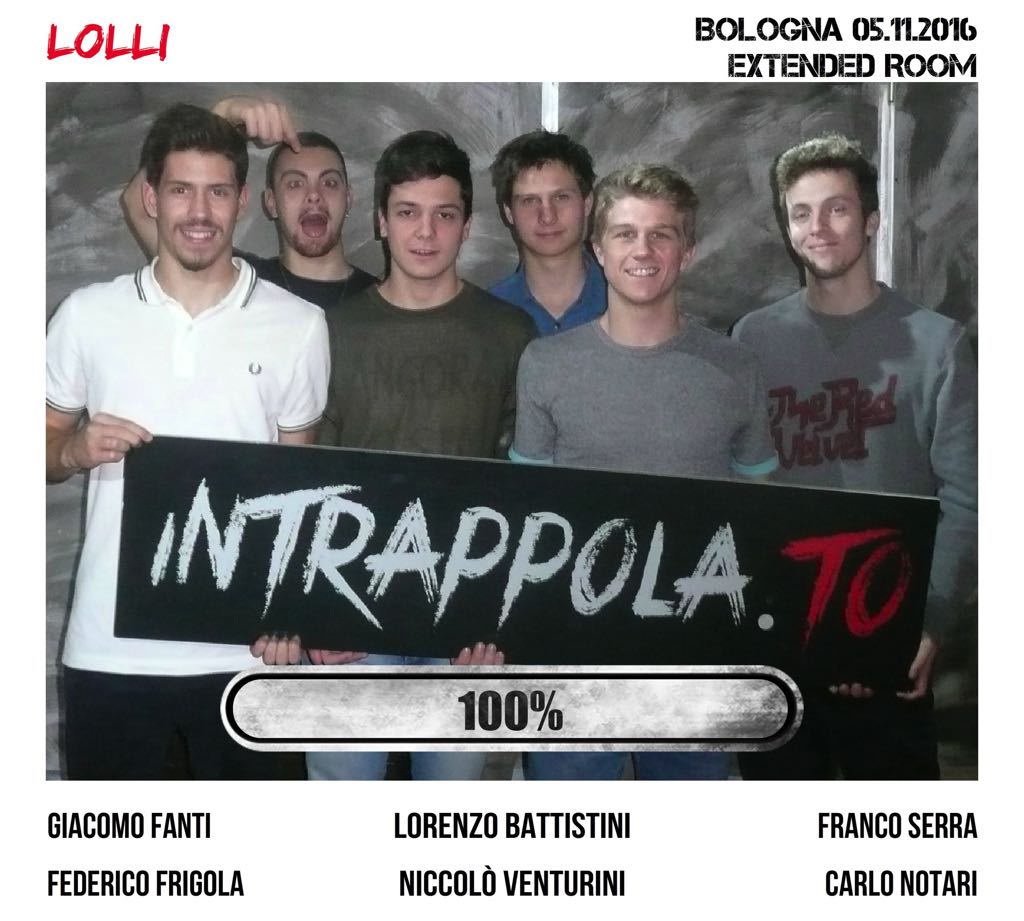 Il gruppo LOLLI è fuggito dalla nostra escape room Extended Room