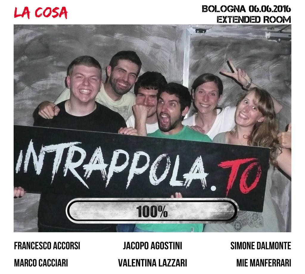 Il gruppo La cosa è fuggito dalla nostra escape room Extended Room