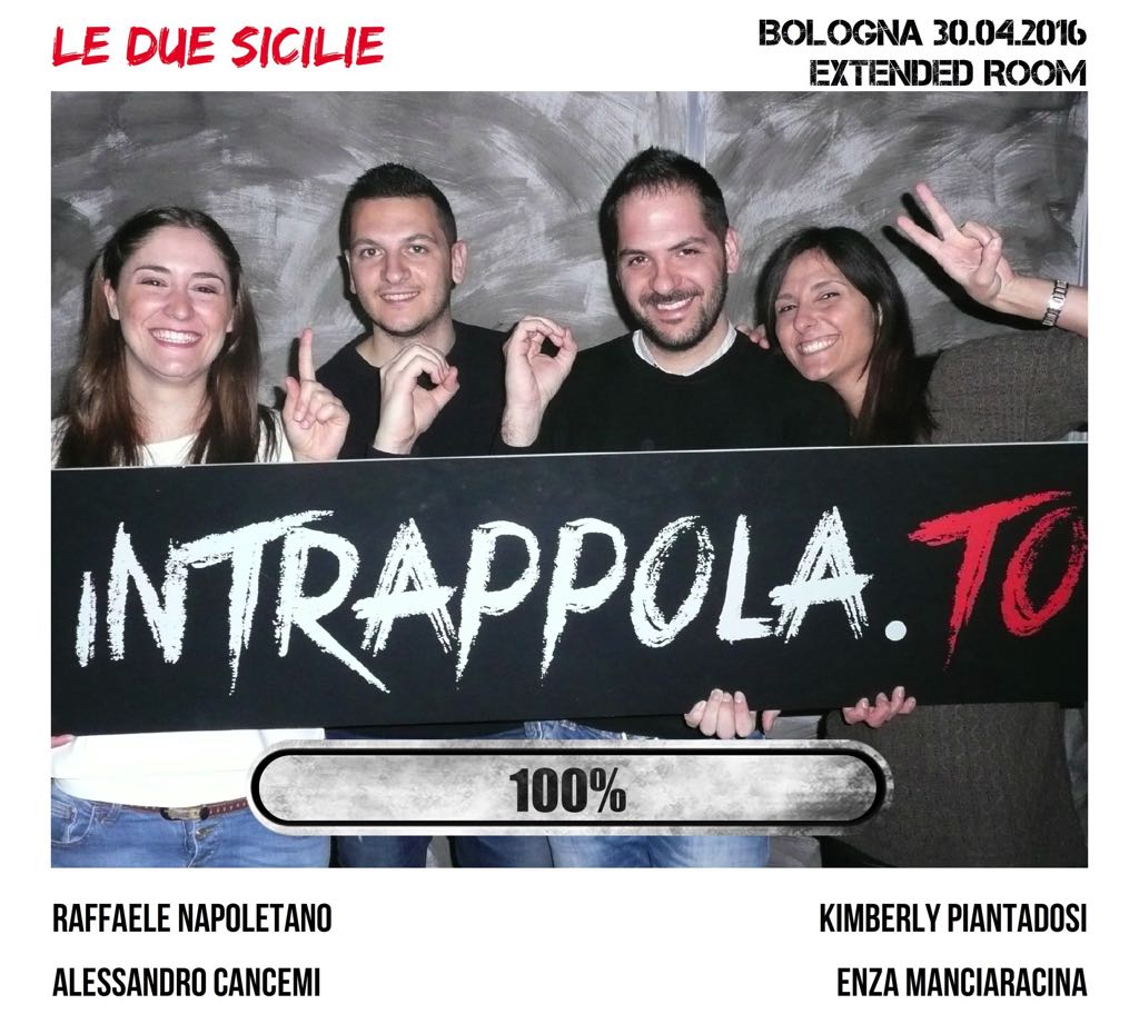 Il gruppo  è fuggito dalla nostra escape room Extended Room