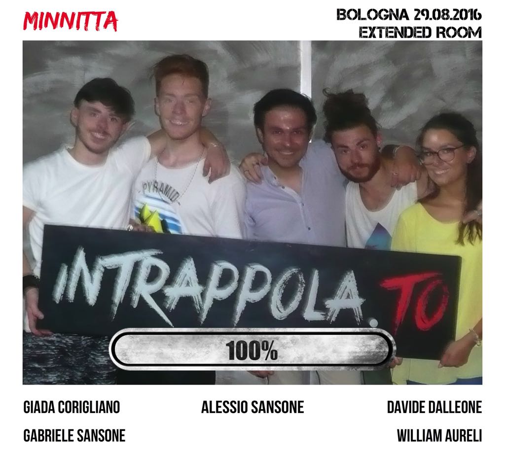 Il gruppo MINNITTA è fuggito dalla nostra escape room Extended Room