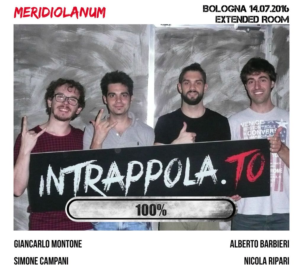 Il gruppo Meridiolanum è fuggito dalla nostra escape room Extended Room