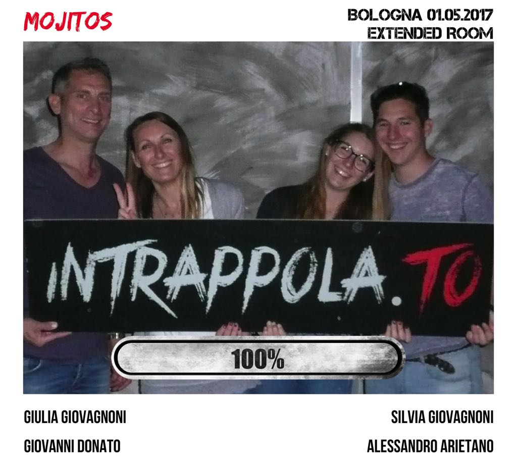 Il gruppo Mojitos è fuggito dalla nostra escape room Extended Room