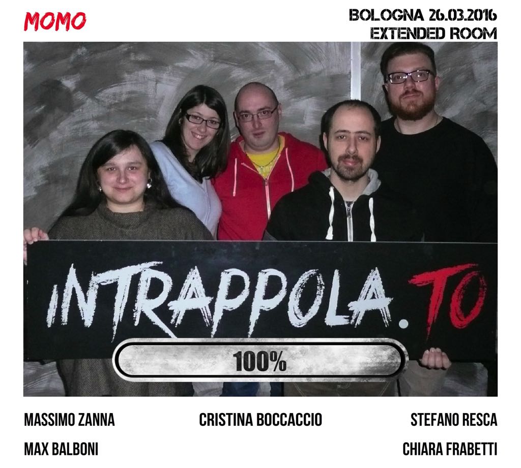 Il gruppo Momo è fuggito dalla nostra escape room Extended Room