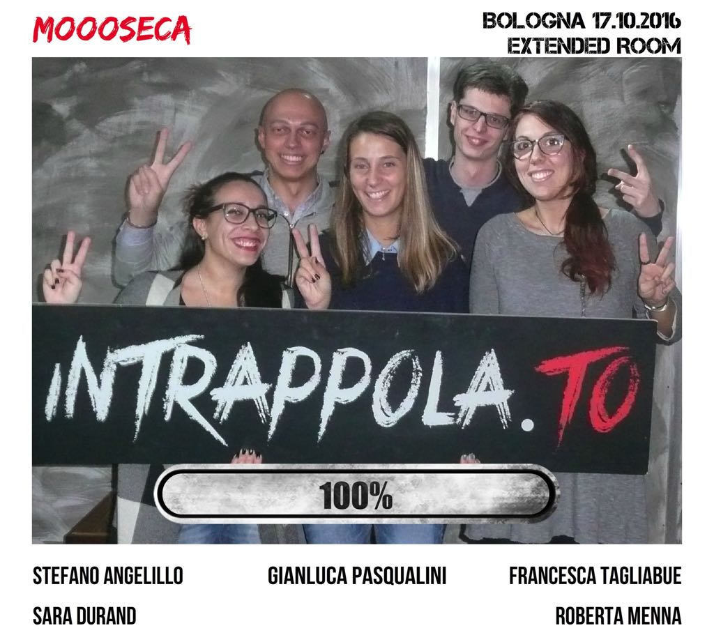 Il gruppo Moooseca è fuggito dalla nostra escape room Extended Room