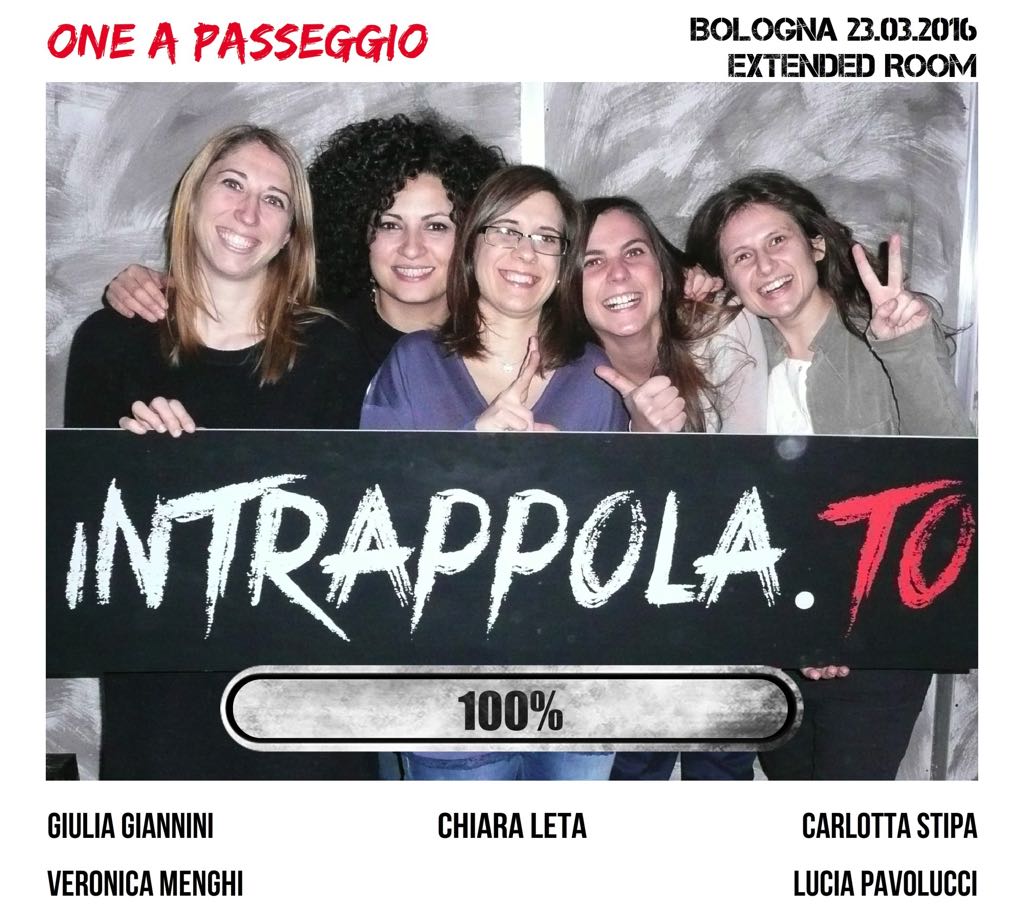 Il gruppo ONE A PASSEGGIO è fuggito dalla nostra escape room Extended Room