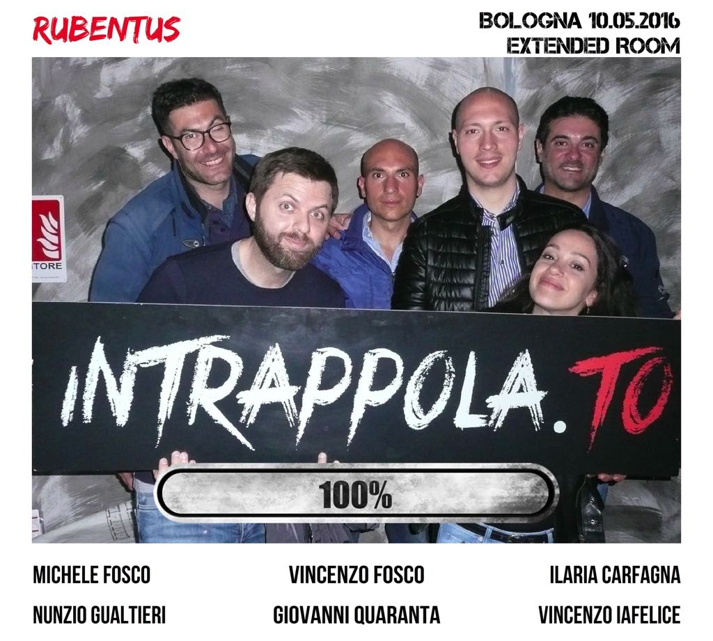 Il gruppo Rubentus è fuggito dalla nostra escape room Extended Room