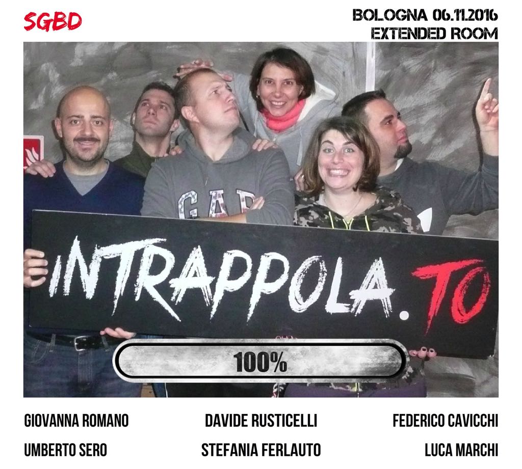 Il gruppo SGBD è fuggito dalla nostra escape room Extended Room