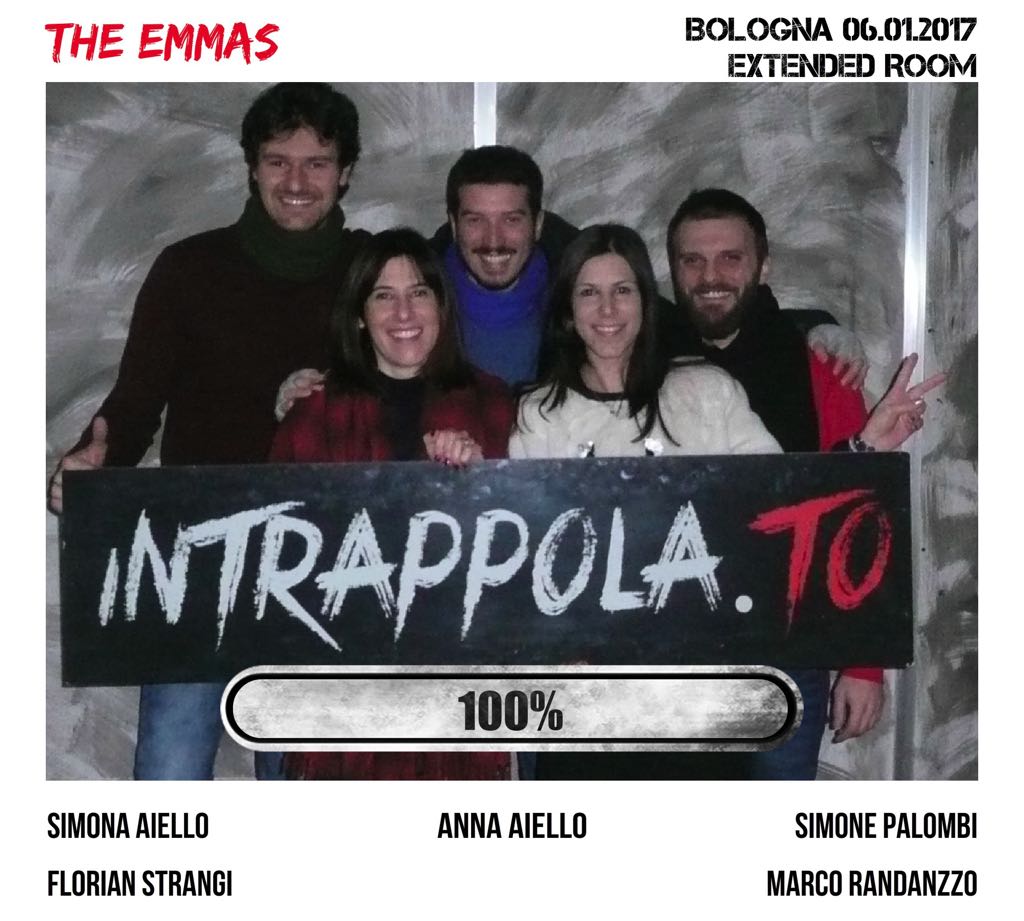 Il gruppo The Emmas è fuggito dalla nostra escape room Extended Room
