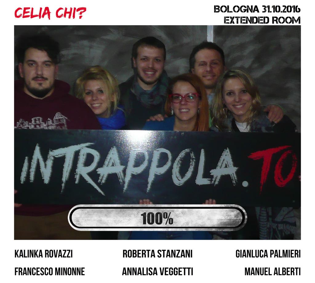 Il gruppo celia chi? è fuggito dalla nostra escape room Extended Room
