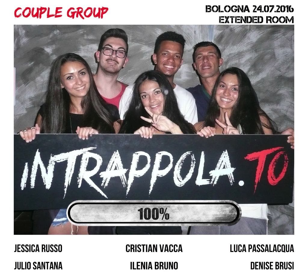 Il gruppo couple group è fuggito dalla nostra escape room Extended Room