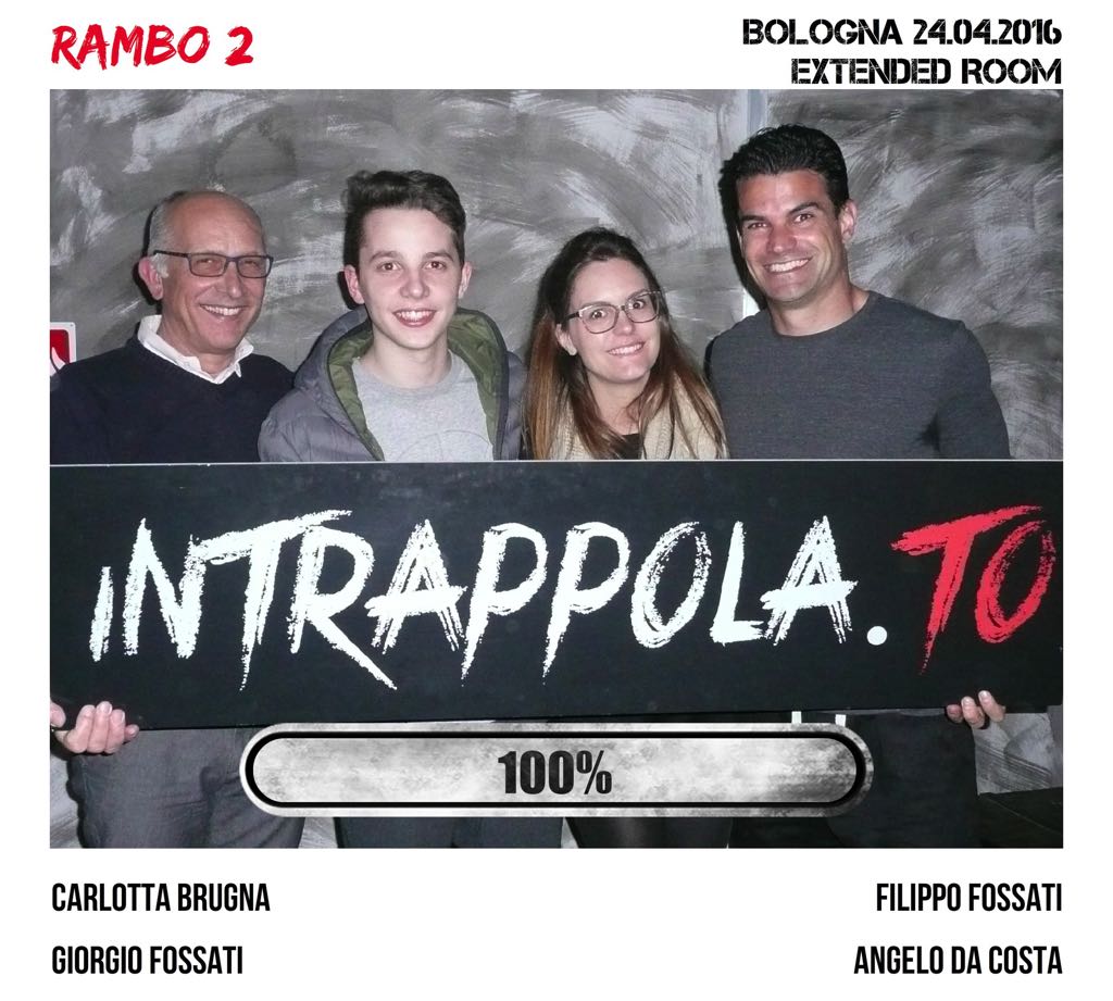 Il gruppo  è fuggito dalla nostra escape room Extended Room