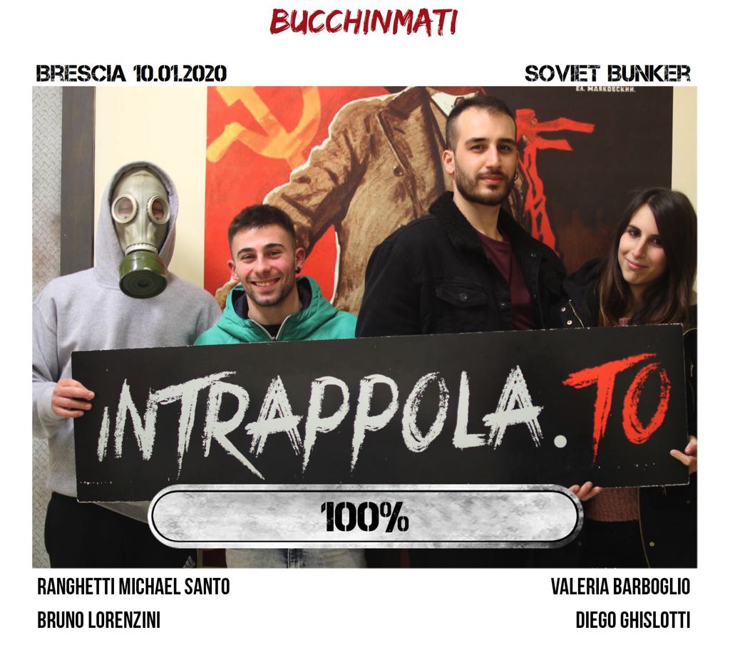 Il gruppo bucchinmati è fuggito dalla nostra escape room Soviet Bunker