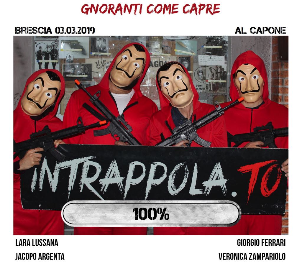Il gruppo gnoranti come capre è fuggito dalla nostra escape room Al Capone
