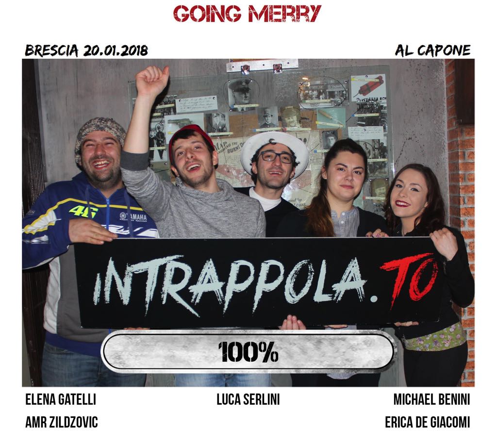 Il gruppo going merry è fuggito dalla nostra escape room Al Capone