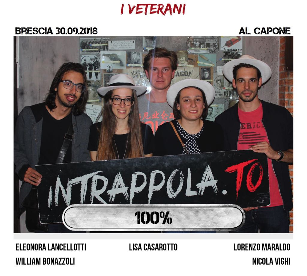 Il gruppo i veterani è fuggito dalla nostra escape room Al Capone