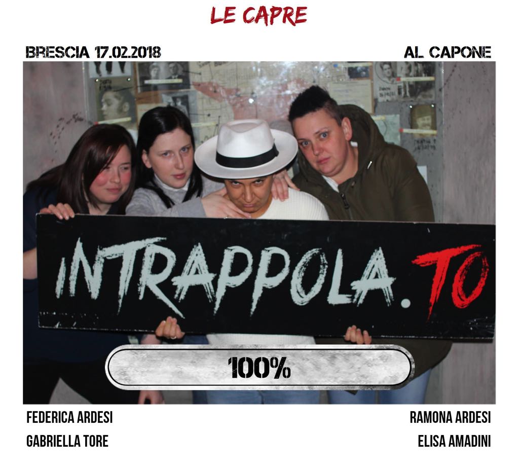 Il gruppo le capre è fuggito dalla nostra escape room Al Capone