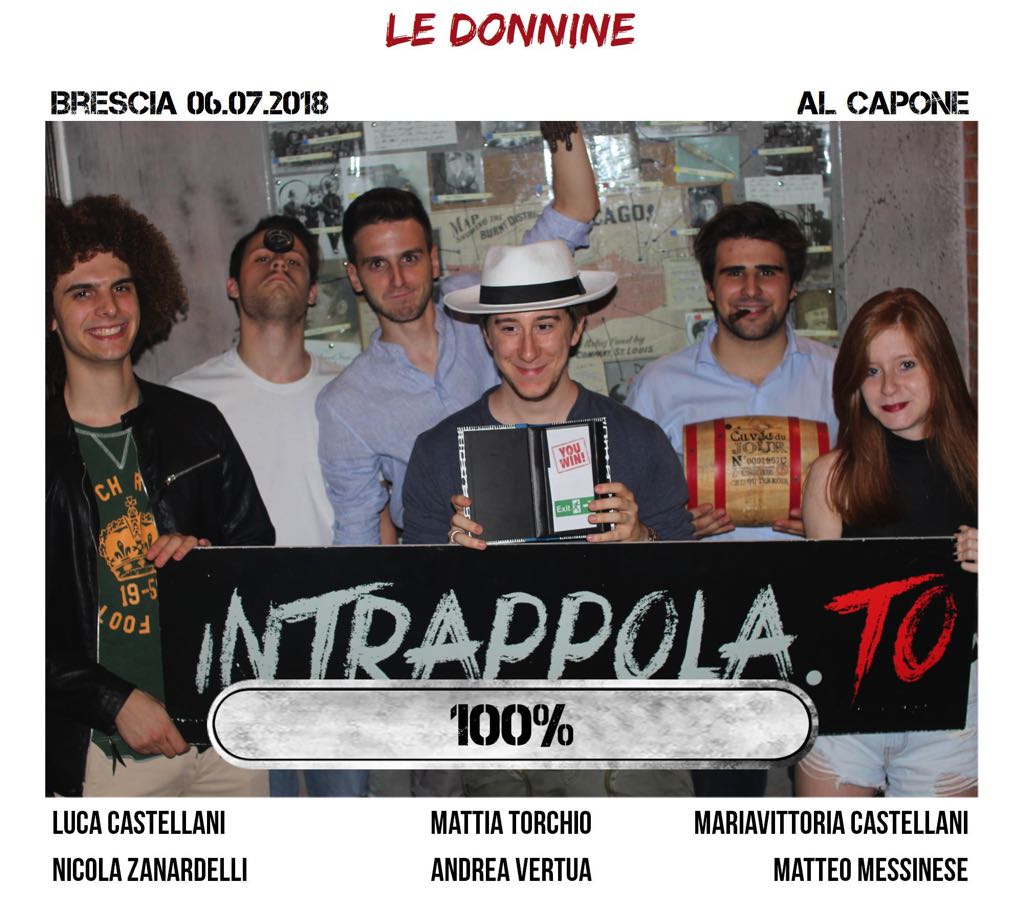 Il gruppo le donnine è fuggito dalla nostra escape room Al Capone