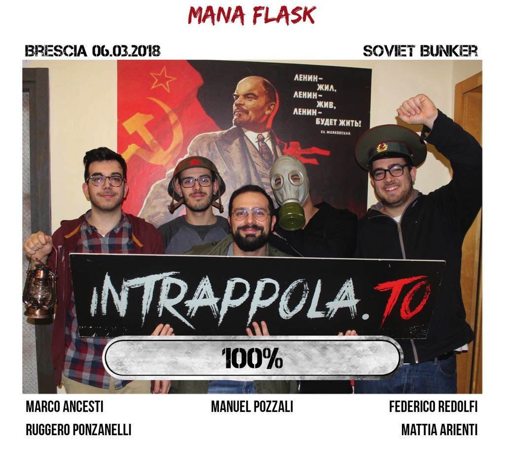 Il gruppo mana flask è fuggito dalla nostra escape room Soviet Bunker