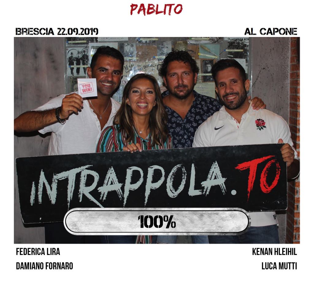 Il gruppo pablito è fuggito dalla nostra escape room Al Capone