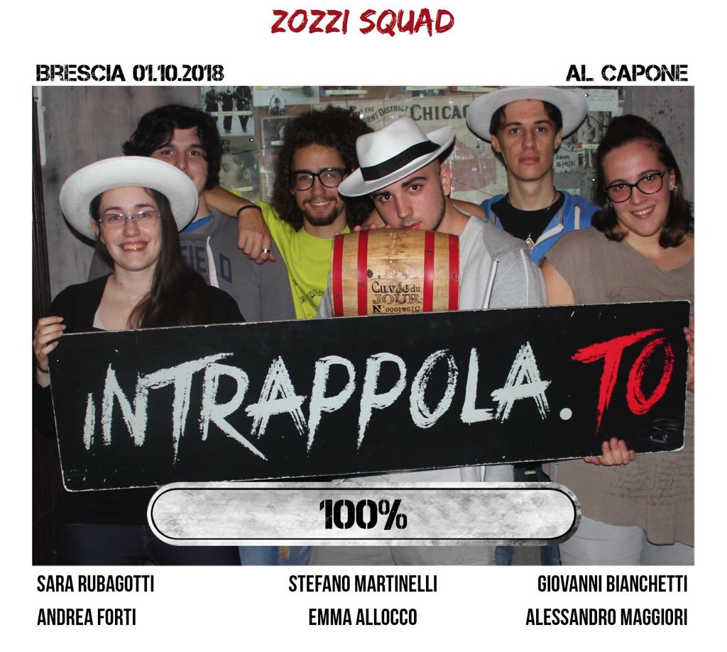 Il gruppo zozzi squad è fuggito dalla nostra escape room Al Capone