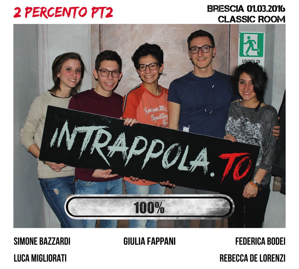 Il gruppo 2 percento pt2 è fuggito dalla nostra escape room Classic Room