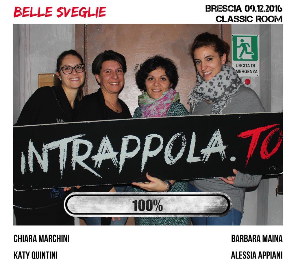 Il gruppo Belle sveglie è fuggito dalla nostra escape room Classic Room