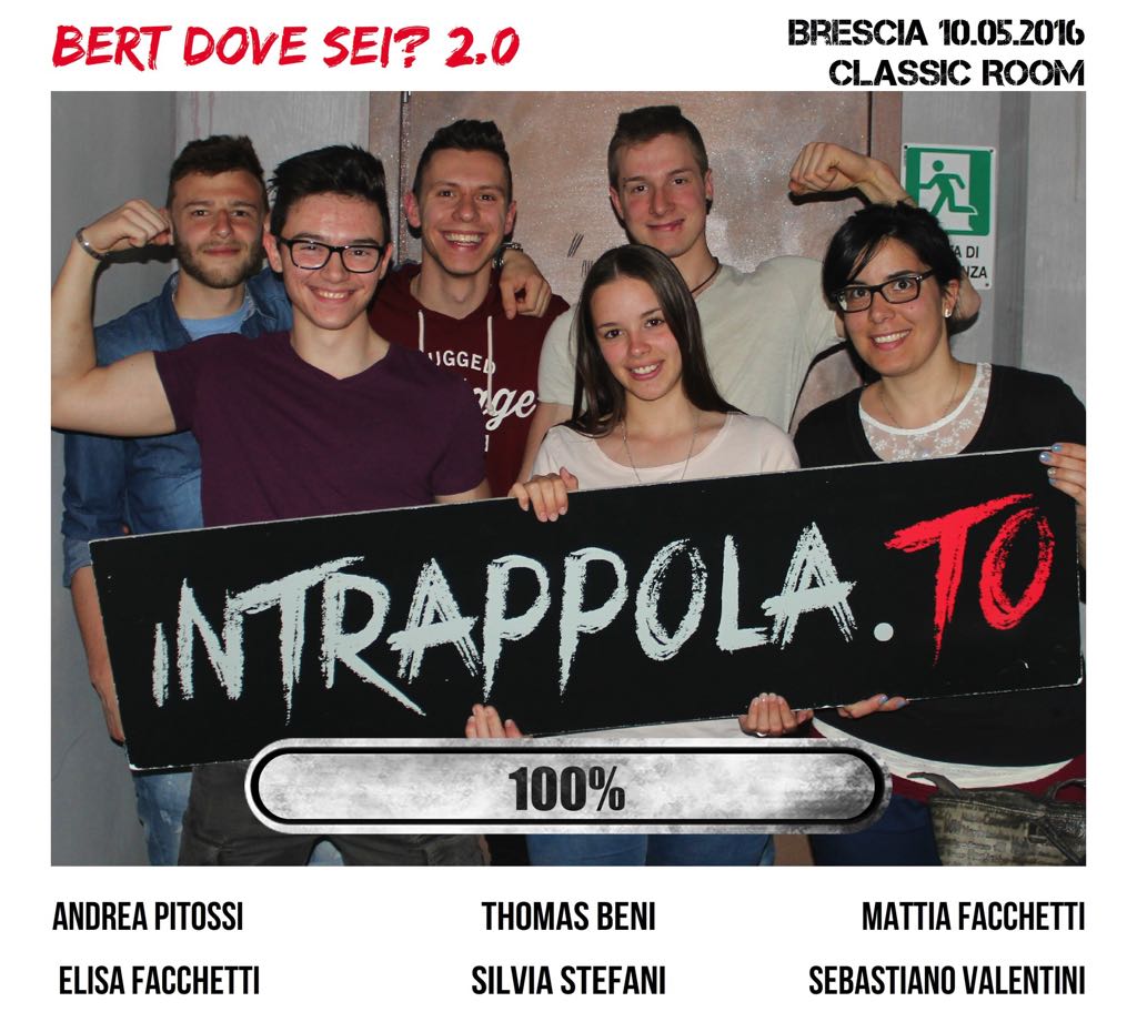 Il gruppo Bert dove sei? 2.0 è fuggito dalla nostra escape room Classic Room