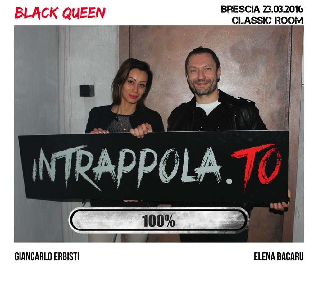Il gruppo Black Queen  è fuggito dalla nostra escape room Classic Room