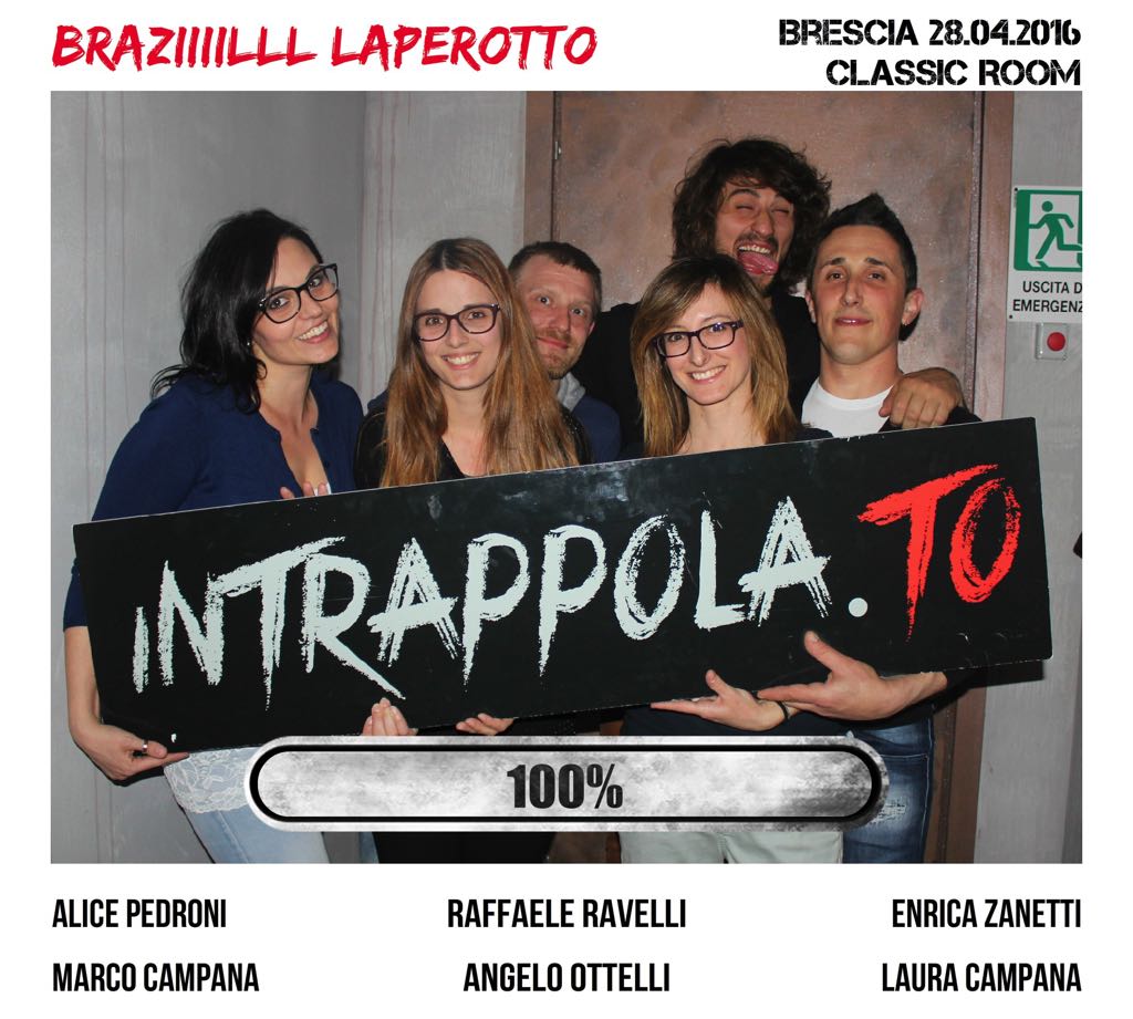 Il gruppo Braziiiilll laperotto è fuggito dalla nostra escape room Classic Room