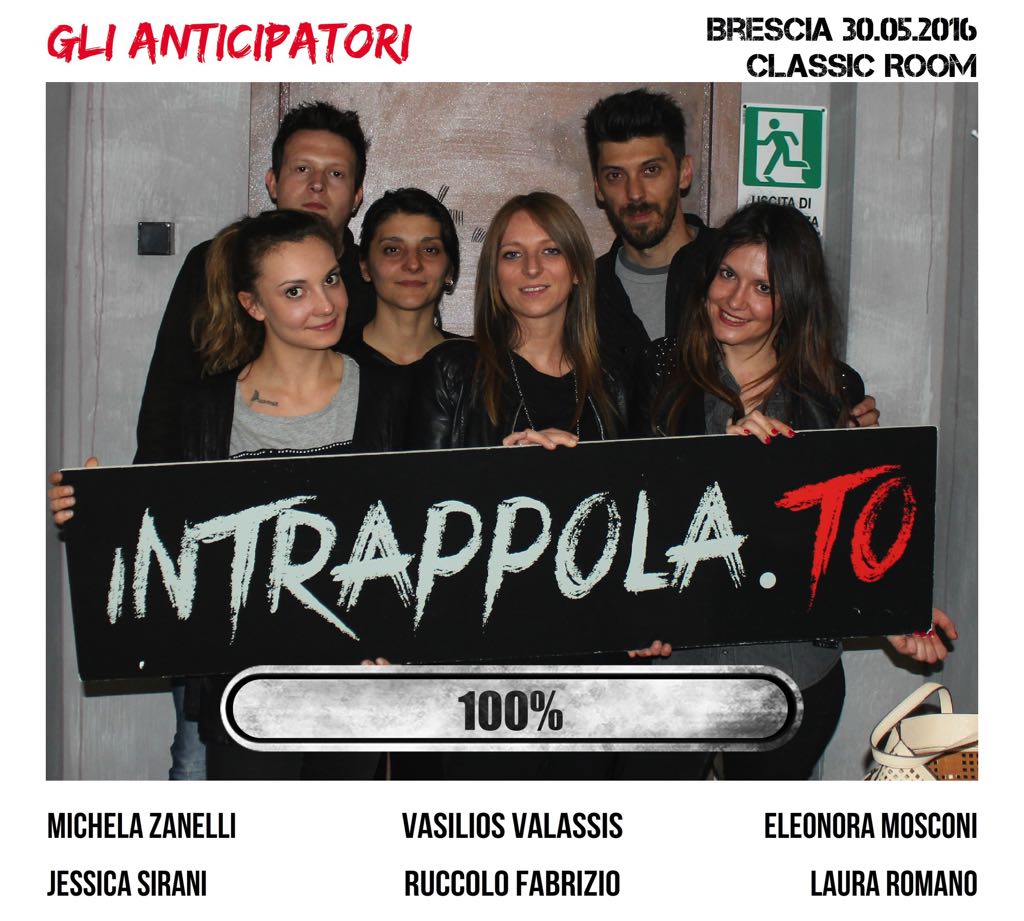 Il gruppo Gli anticipatori è fuggito dalla nostra escape room Classic Room