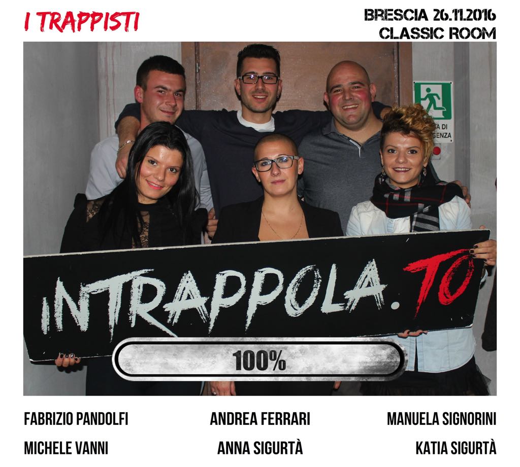 Il gruppo I trappisti è fuggito dalla nostra escape room Classic Room