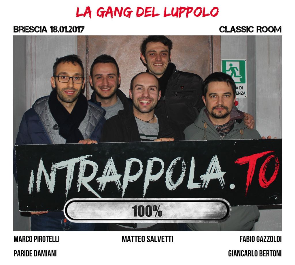 Il gruppo La Gang del luppolo è fuggito dalla nostra escape room Classic Room