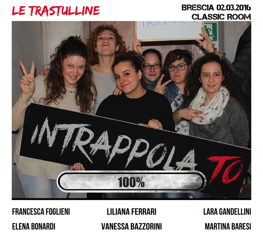 Il gruppo Le Trastulline è fuggito dalla nostra escape room Classic Room