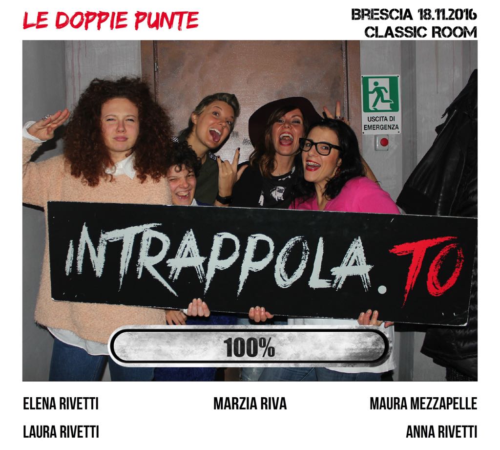 Il gruppo Le doppie punte è fuggito dalla nostra escape room Classic Room