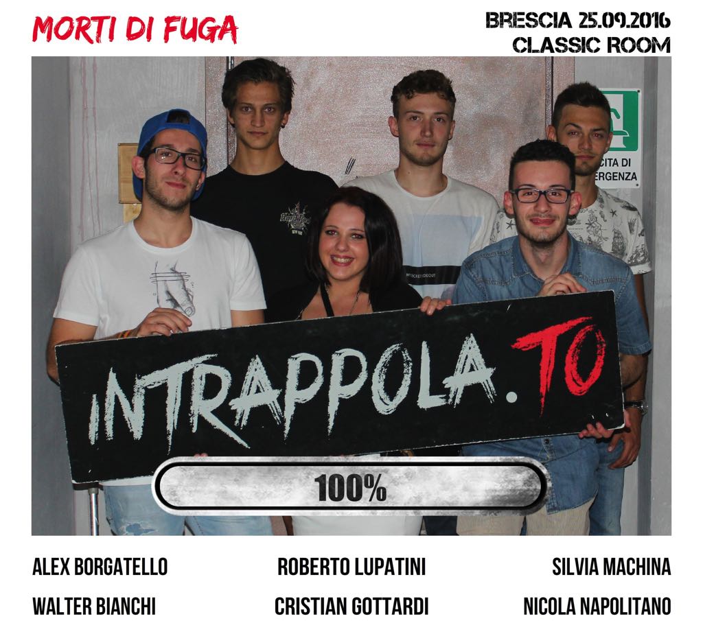 Il gruppo Morti di Fuga è fuggito dalla nostra escape room Classic Room