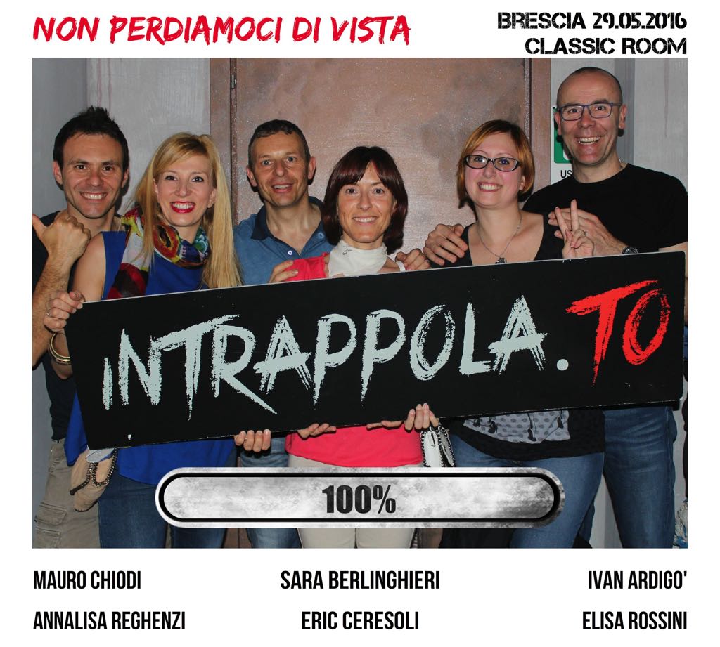 Il gruppo NON PERDIAMOCI DI VISTA è fuggito dalla nostra escape room Classic Room