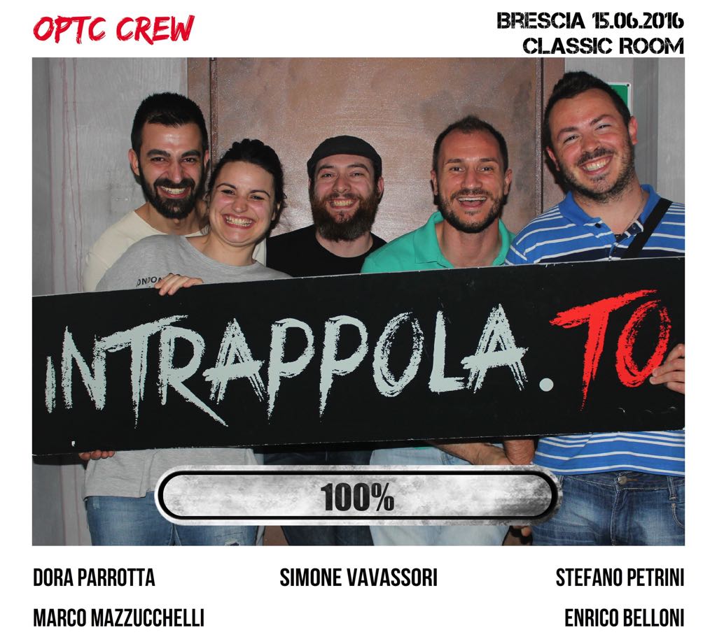 Il gruppo OPTC CREW è fuggito dalla nostra escape room Classic Room