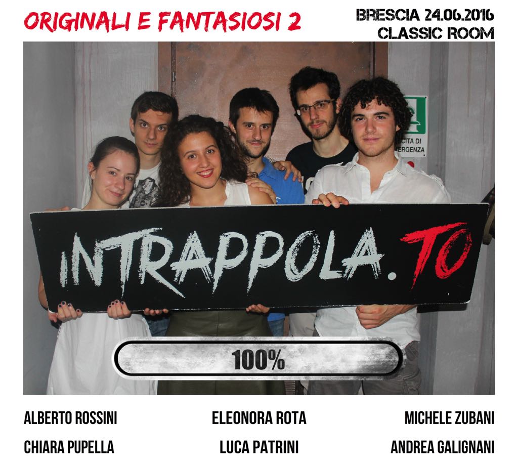 Il gruppo Originali e fantasiosi 2 è fuggito dalla nostra escape room Classic Room