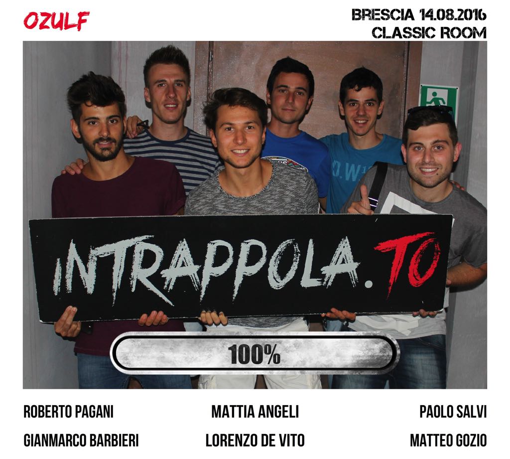 Il gruppo Ozulf è fuggito dalla nostra escape room Classic Room