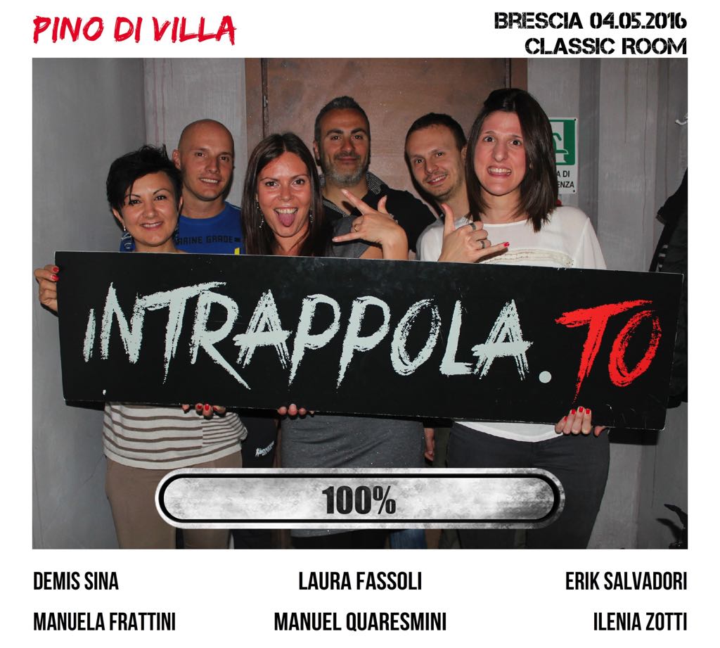 Il gruppo PINO DI VILLA è fuggito dalla nostra escape room Classic Room