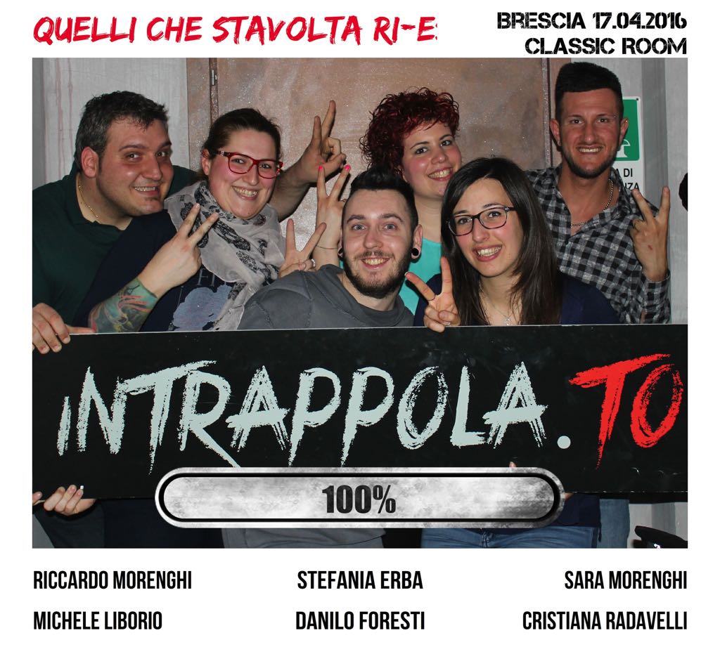 Il gruppo Quelli che stavolta Ri-escono  è fuggito dalla nostra escape room Classic Room